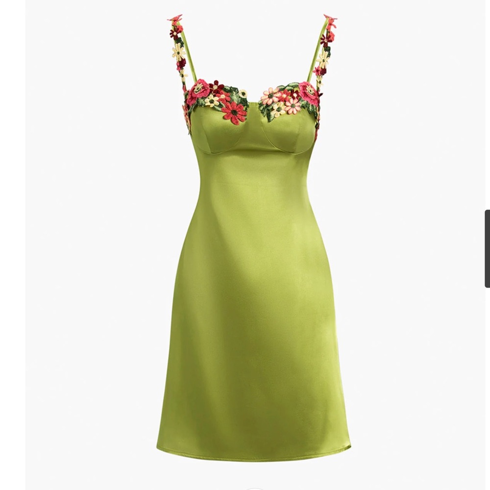 NWT Princess Polly KENZIE MINI DRESS GREEN Green Sz 4